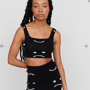 Lazy Oaf Happy Sad Knit Top